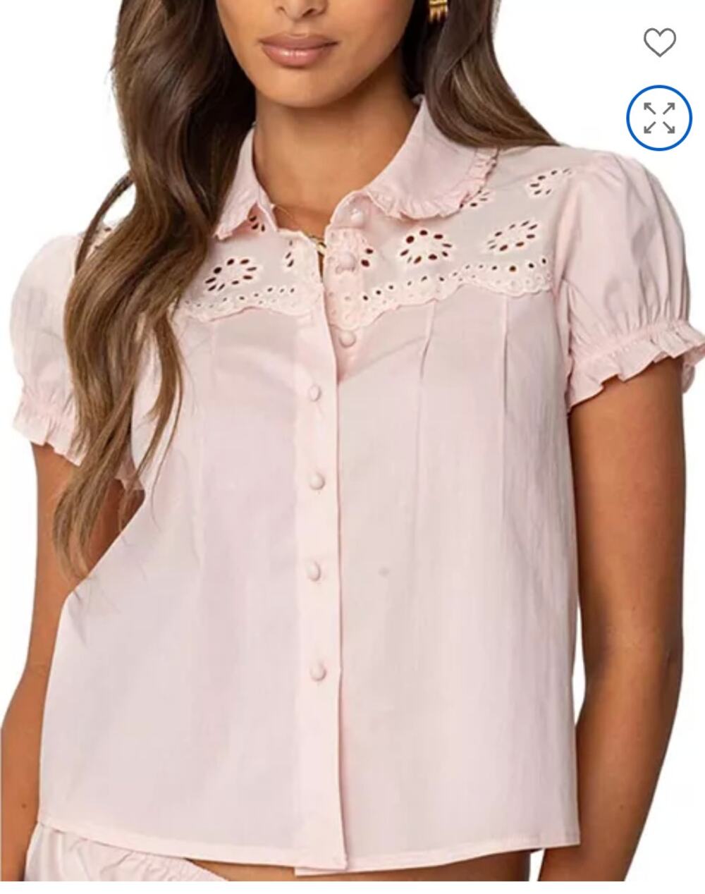 Edikted Lona Tailored Button Up Shirt NWT Size XS Pink